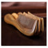 Natural Green Sandalwood Comb - Anti Static Wooden Hair Comb with Thickening Round Handle