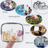 APREUTY Clear Makeup Bags, TSA Approved 6 Pcs Cosmetic Makeup Bags Set, Clear PVC with Zipper Handle for Travel