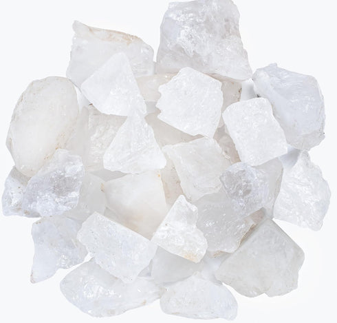 Crocon Clear Quartz Rough Bulk Natural Stone Raw Gemstone for Tumbling, Cabbing, Polishing, Energy Generator, Chakra