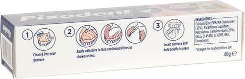 Fixodent Denture Adhesive Cream, Food Seal