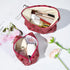 2 Pieces Red Rose Makeup Bag, Large Capacity Canvas Travel Toiletry Bag Organizer for Women