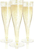 Prestee 24 Plastic Champagne Flutes, Gold Disposable Mimosa Flute for Party Supplies, Wedding, Shower