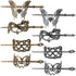 Viking Metal Hair Clips: 8-Pack Vintage Hair Sticks for Buns Silver Gold Retro Celtic Hair Accessories