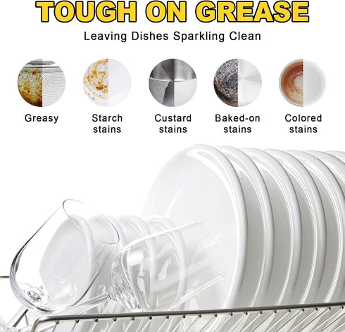 Eco Dishwasher Detergent Sheets, Up to 160 Loads, Citrus Lemon Scent, Plastic Free Dishwashing Soap Strips