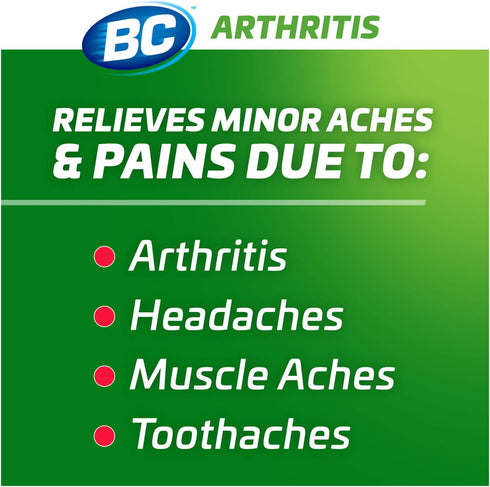 BC Powder Arthritis Pain Reliever, Aspirin Dissolve Packs, 50 Count Powder Packets