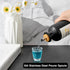 MUVEKA 11.8oz Glass Mouthwash Dispenser for Bathroom, Mouthwash Holder with Stianless Steel Spouts, Mouthwash Decanter