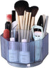 LINFIDITE 360° Rotating Makeup Organizer, Clear Cosmetic Display Case with 5 Slots for Vanity