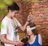 USAGA 28 Finger Head Scratcher, Head Massager, Scalp Massager for Relaxing, Wood Handle (1 Pack)