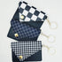 Stylish Black and White Envelope-Shaped Keychain for Birth Control Pills