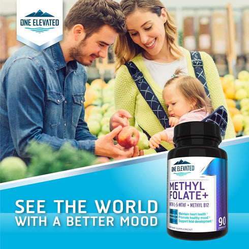 Double Strength Methyl Folate, Formulated with Methylcobalamin (B12), Niacin, B1, B2, B6, 3 Month Supply