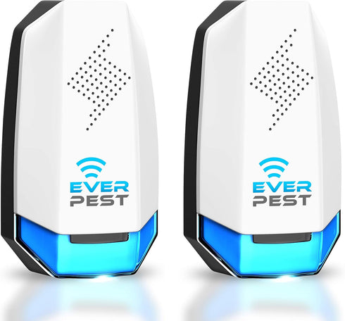 Ultrasonic Pest Control Repeller, Eco-Friendly Plugin for Mice, Rat, Flea, Cockroach, 2 Pack