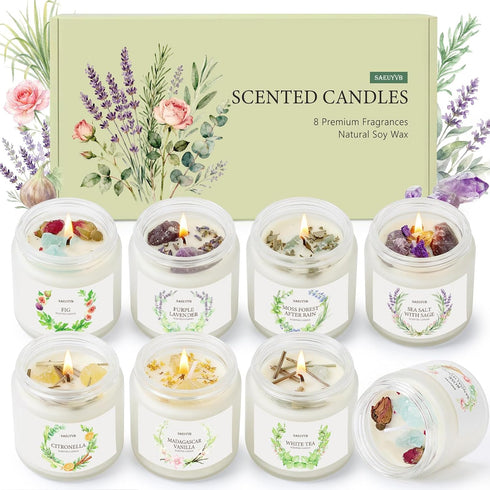 Scented Candles for Home,8 Pack Soy Candles Gift Set for Women,Aromatherapy Candle