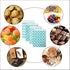 KEYYOOMY 100 Pcs Teal Blue Small Polka Dot Paper Candy Buffet Bags for Wedding & Birthday Party (5 x 7 inch)
