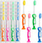 Disposable Toddler Toothbrush Kids Pack of 120, Manual Suction Cup Bulk Kids Toothbrushes Individually Wrapped for
