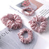 MTSNOO 100% Pure 22 Momme Mulberry Silk Scrunchies for Hair & Sleep, 4 Pack, Rosy Pink