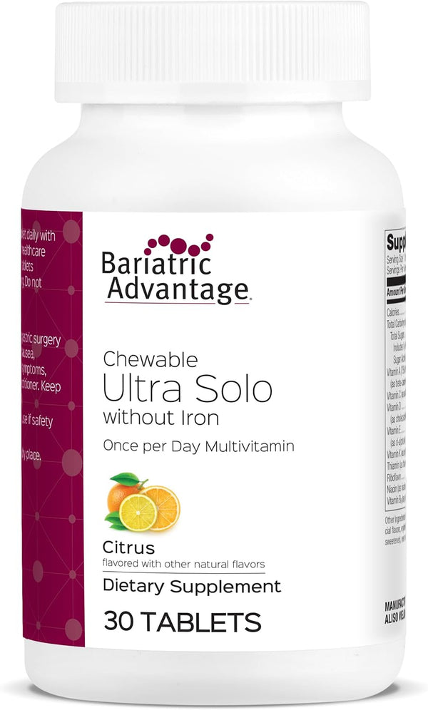 Bariatric Advantage Chewable Ultra Solo without Iron - Citrus - 30 Tablets (Pack of 1)