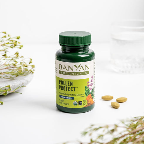 Banyan Botanicals Pollen Protect - Organic Ayurvedic Supplement - Supports Healthy Respiratory Response - 90 Tablets