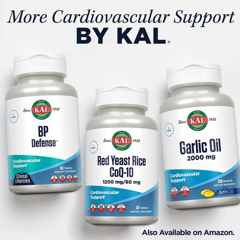 KAL Magnesium Taurate 400mg Plus CoEnzyme Vitamin B6, Chelated Supplement for Muscle Function, 90 Tablets