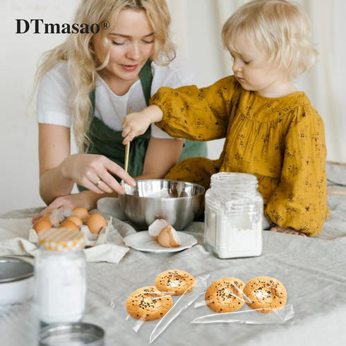 DTmasao Self Sealing Cellophane Bags, 200 Pcs 3x5 Inches Clear Resealable Bags for Cookies, Gifts, and Favors