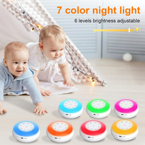 XYNGU 24 7 Portable White Noise Sound Machine for Baby, Kids, Adults Sleep - Soothing Natural Sounds, Color Night