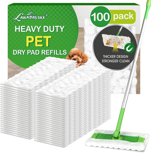LAUNDRYLUX Heavy Duty Dry Sweeping Cloths Refills Compatible with Swiffer Sweeper, Multi Surface
