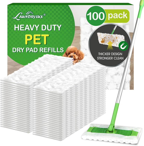 LAUNDRYLUX Heavy Duty Dry Sweeping Cloths Refills Compatible with Swiffer Sweeper, Multi Surface