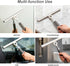 Pawy Pawy 2-in-1 Shower Squeegee for Glass Doors, Telescopic Squeegee for Window Cleaning with Microfiber Scrubber