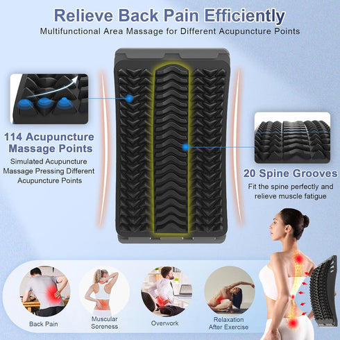 MINOLL Back Stretcher for Lower Back Pain Relief, Multiple Level Adjustable Arch Lumbar Back Cracker Board, Back