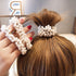 Ruihfas 3Pcs Fashion Korean Hair Scrunchies Accessories Beaded Elastic Hair Ties for Women Girls