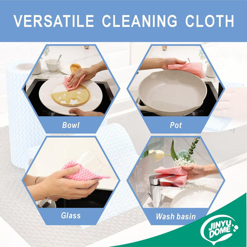 Handi Wipes Reusable Cloth, 200 Pack Disposable Cleaning Cloths for Kitchen Dish Towels, Washable Wipes