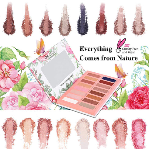Vegan Nude Eyeshadow Palette, 16 Shades, High Pigmented Long Lasting Shimmer