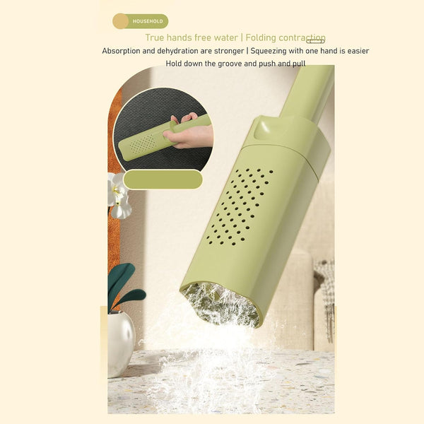 Mini Mop Cleaning Tool, Short Damp Duster, Portable Self Squeeze Mop for Mirrors, Vents, Blinds, and Desk