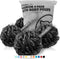 Shower Puff 4 Pack Black Bath Sponge, Shower Loofahs Pouf Ball Nature Bamboo Charcoal Mesh Bulk Puffs, Large Shower