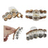 Lawie 4 Pack Clear Gold Blue Brown Crystal Gems Glitter Hair Claw Clips, Fancy Plastic Octopus Hair Accessories