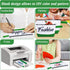 10 Pieces Cotton Canvas Makeup Bag with Zipper, Multi-Purpose Travel Toiletry Pouch, Blank DIY Craft Bag (White&Green,
