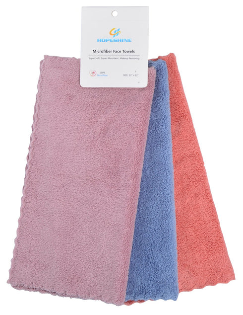 HOPESHINE Face Makeup Remover Cloths, Wash Towels, Facial Cleaning Wipes, Reusable Soft for Sensitive Skin, Erase