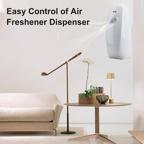 Automatic Air Freshener Dispenser, Wall Mount/Free Standing, Programmable Aerosol Spray Perfume Dispenser (White)