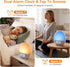 LUMLLSAJI 24 17 Dimmable Sunrise Alarm Clock, White Noise Sound Machine, Gentle Alarm Clocks for Bedrooms, Natural