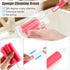 3 Pack Soft Foam Sponge Cleaning Brush Set, Adjustable Long Plastic Handle, Bottle Scrubber for Home Kitchen