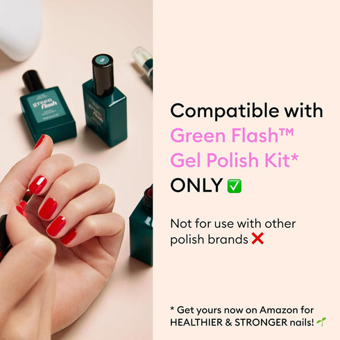 Manucurist Green Flash LED Gel Nail Polish, Vegan 12-Free Plant-Based Gel Polish Made in France, 0.5 fl oz (HORTENCIA)
