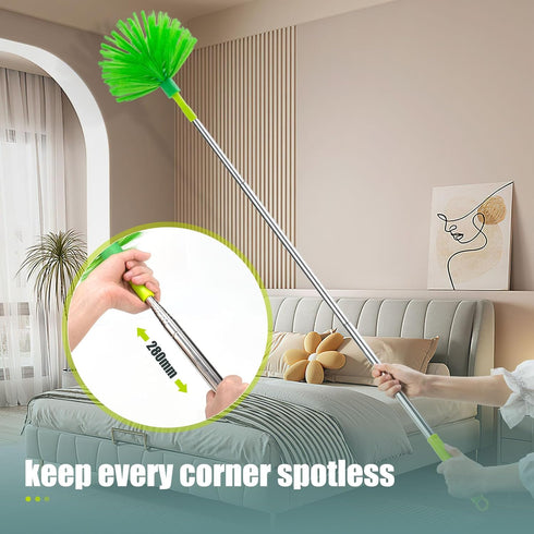 Dusters for Cleaning, 81 inch Extension Pole for High Ceiling Fan, Window, Sofa, Cobweb Duster Kit with 11 PCS