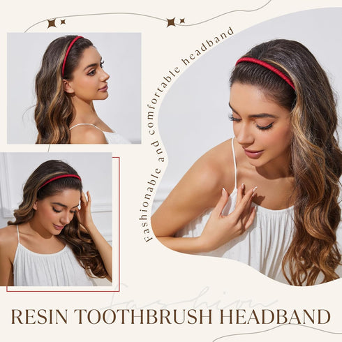 STHUAHE 4PC Multicolor Protection Resin Teeth Comb Hair Accessories for Female (4 Colors)