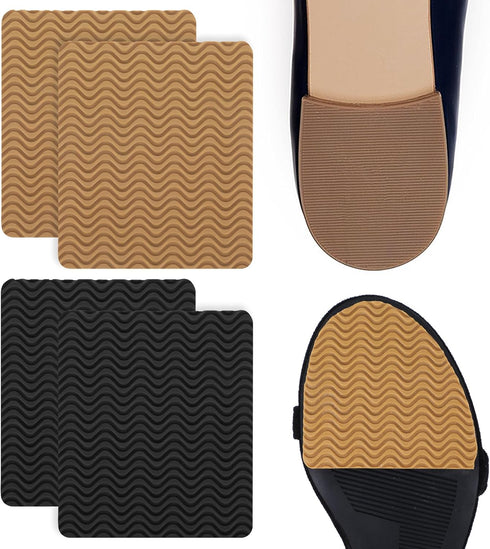 ValueBargain Boot Heel Replacement - Shoe Heel Pads 4-Pack, Anti Slip Shoe Heels