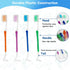 4-Pack Orthodontic Toothbrushes with Double-Ended Design – V-Trim Brush and Interspace Brush for Effective Braces Cleaning, Multi-Colored Set for Oral Dental Care
