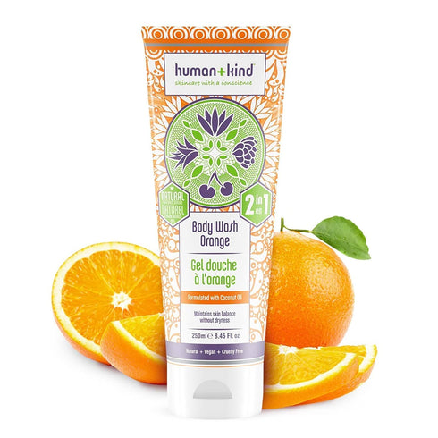 Human+Kind Body Wash, Natural Moisturizing Soap with Coconut Oil, Gentle Cleanse for Dry Skin, 8.45 oz