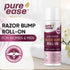 Razor Bump Treatment for Bikini Area, Roll-On 3.5 oz. Ingrown Hair Serum, Razor Burns, Pimples, Blemishes. Irritated Skin, Inflammation, for Face, Neck, Underarms, with Vitamin E, AHA/BHA, Camphor