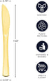 Party Essentials Disposable Plastic Cutlery/Heavy-Duty Flatware/Silverware for All Events, 50-Count, Shiny Gold Knives by Party Essentials