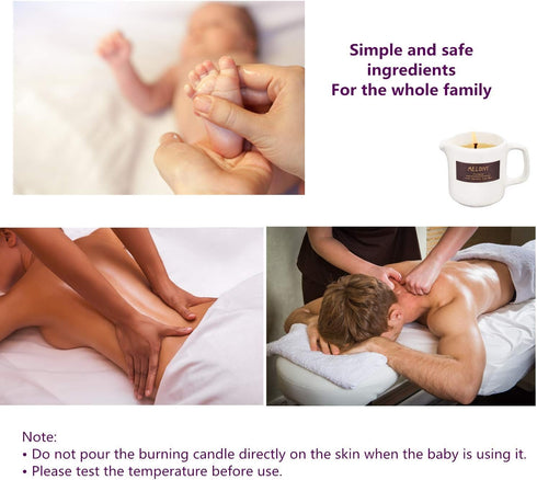 MELONY Soy Massage Oil Candle, Coconut, 2.82 OZ/80G for Intensive Skin Treatment