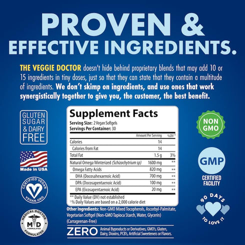 Vegan Prenatal DHA, EPA, & Omega3 – Qwell Better Than Fish Oil Supplements for Brain Development – Prenatal with Vitamin E, 820 Mg Algae Omega-3 Fatty Acid & No Carageenan, 60Ct.