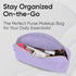 Small Makeup Bag for Purse, Mini Pouch Travel Makeup Bag Zipper Pouches Organizer for Women and Girls (Purple)